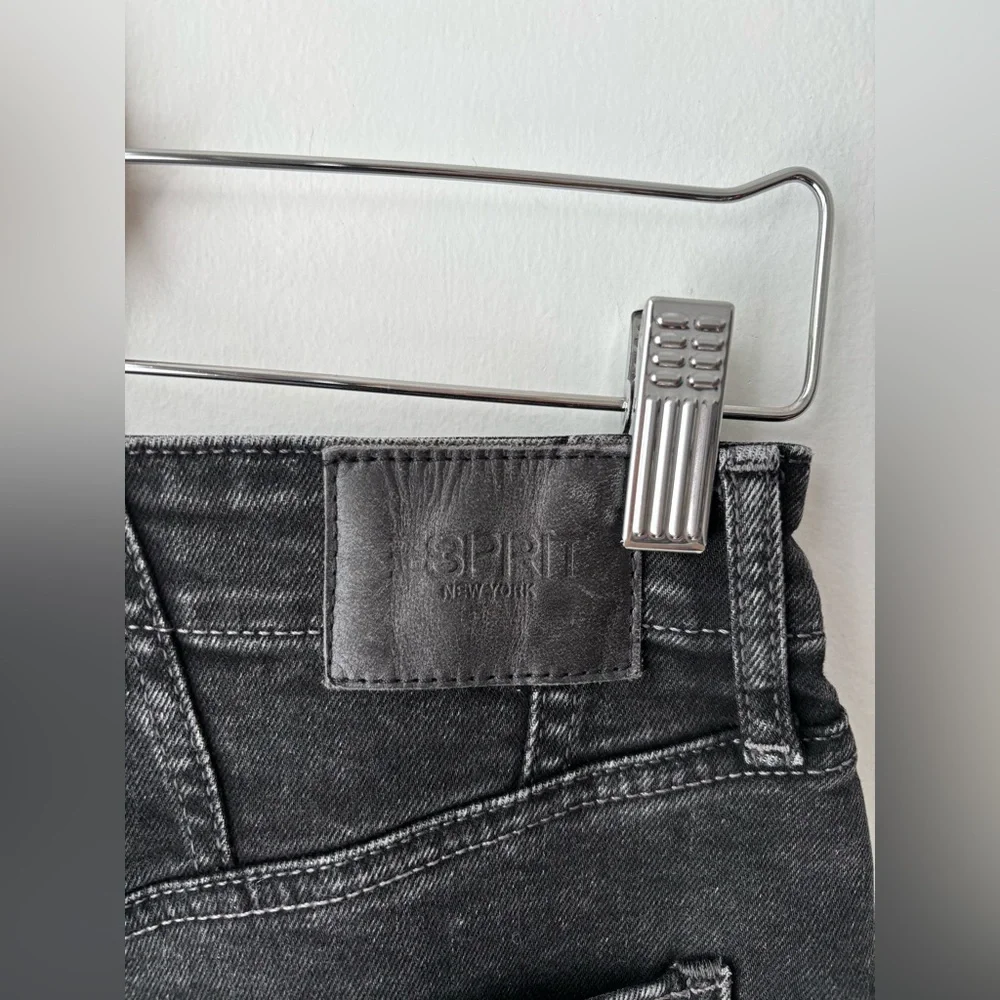 Esprit Black Denim Maxi Skirt High Waisted Stretch Pencil Skirt Size 26 - Picture 7 of 11